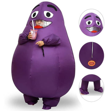 Inflatable Grimace Costume 2023 Grimace Halloween Costume Adults BEcostume
